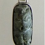 preColumbian pendant set in silver