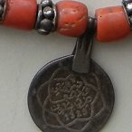 coral and silver necklace