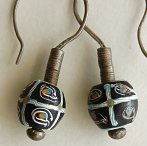 antique Venetian trade beads earrings