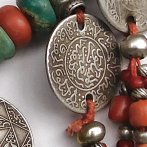 Moroccan necklace amazonite coral