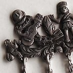 Bolivian silver shawl pin antique