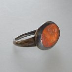etched carnelian ring