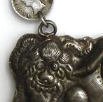 Chinese silver lion necklace