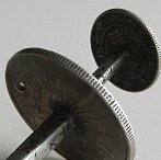 hair pin with coins