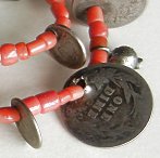 Guatemala coin coral necklace