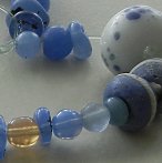 antique blue glass beads