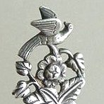 antique silver pin