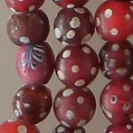 spotted red beads