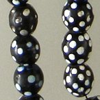 black spotted beads
