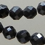 black facet beads
