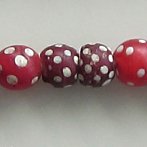 red spotted beads