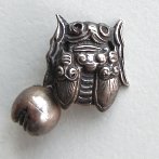 China silver antique pendant button