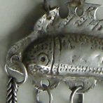 Chinese antique silver fish pendant