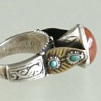 silver carnelian ring from Afghanistan