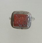 antique ring with carnelian