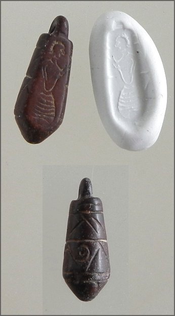 ancient stone stamp seal pendant