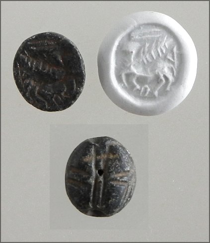 ancient stone stamp seal bead