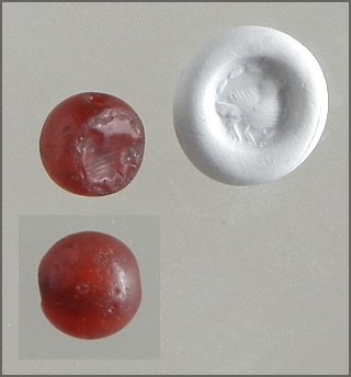 ancient carnelian stamp seal bead