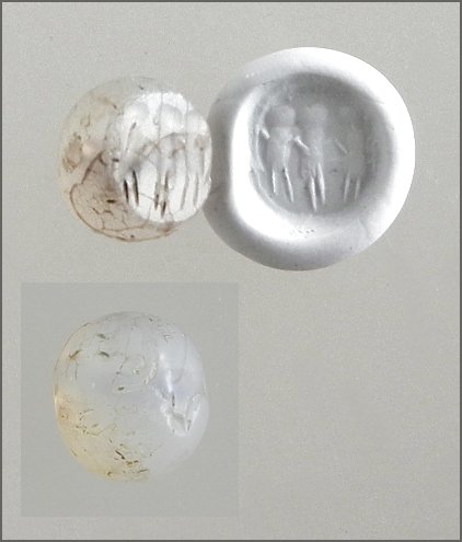 ancient crystal stamp seal bead