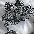silver filigree earrings & necklace